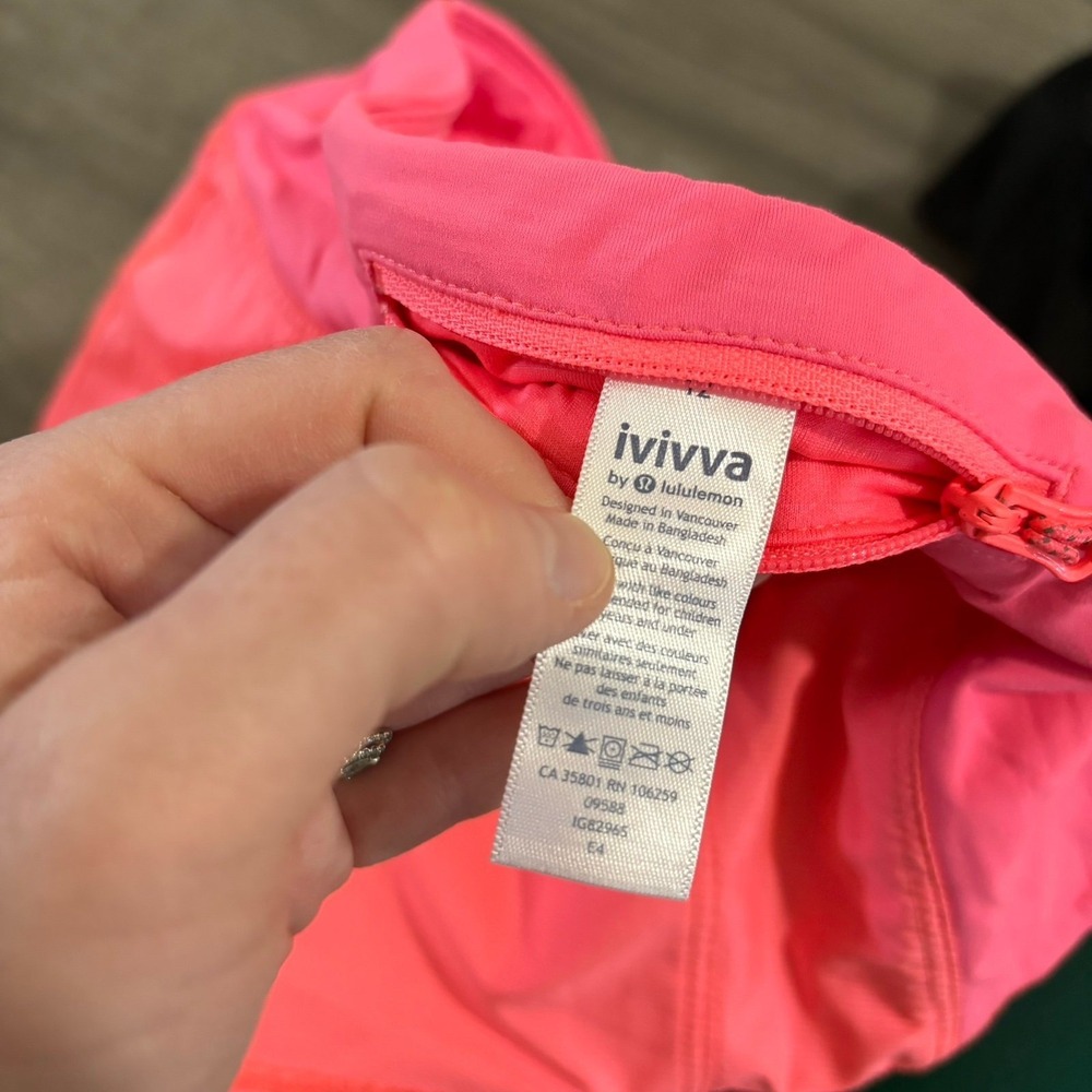 Ivivva by Lululemon girls pink mini athletic skirt skort size 12 - Picture 6 of 6